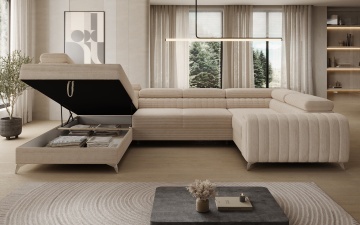 Colțar Louis extensibil, 347x202x92 cm, orientare stânga – Jarell 18 – imagine suplimentară a produsului