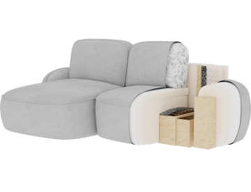 Colțar Tesalia extensibil, 247x150x93 cm, orientare stânga – Calmora 18 - Img 13