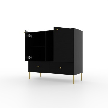 Comodă cu doua usi si doua sertare, 100x41x95cm, Tili System, ADRK Furniture - Img 6