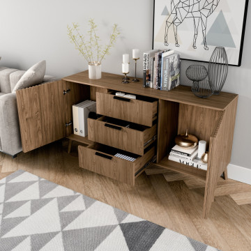 Comodă Entsian 150 Chest of drawer Artisan Oak, 150x40x72 cm - Img 4