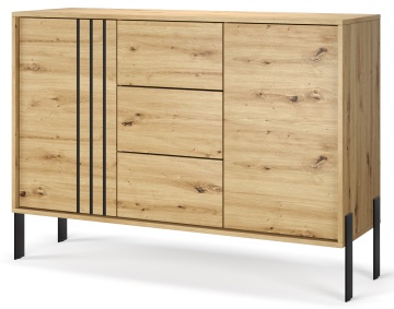 Comodă Nexo – 120x40x87 cm – Stejar Artisan