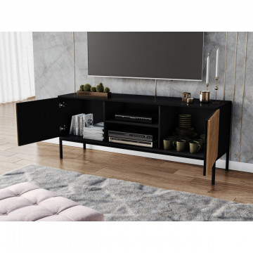 Comodă TV Meorati 150 Media cabinet negru – Negru - Img 4