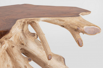 Consola finisaj natural din lemn de Teak, 120x45x80 cm, Lisandra Bizzotto - Img 7