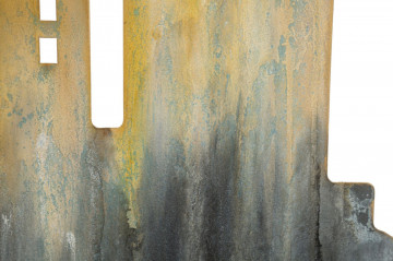 Consola multicolora din metal si sticla, 110 x 38,5 x 81 cm, City Mauro Ferreti - Img 10