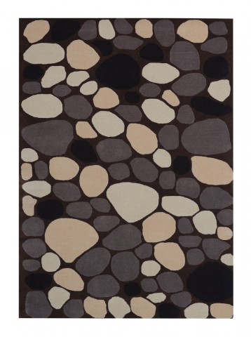 Covor Stone Bedora, 80x150 cm, 100% lana, multicolor, finisat manual - Img 3