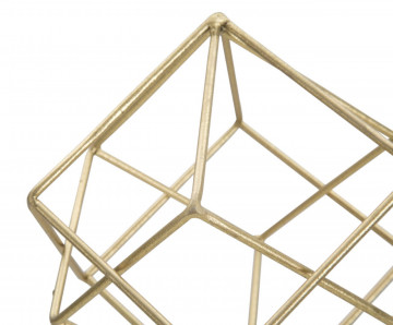 Decoratiune cuburi aurii din metal si marmura, 16x18x41,5 cm, Cube Mauro Ferretti - Img 4