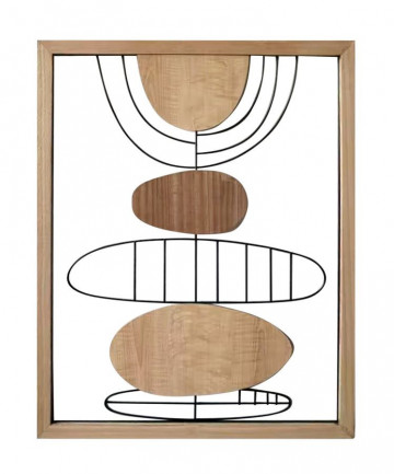 Decoratiune de perete din metal si MDF, 60 x 2 x 80 cm, Astroy A Mauro Ferreti