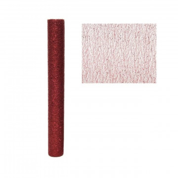 Decoratiune glitter structure, Decoris, 200x35 cm, poliester, rosu - Img 1