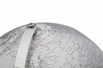 Decoratiune glob argintiu/alb din metal, ∅ 25 cm, Globe Mauro Ferretti - Img 4