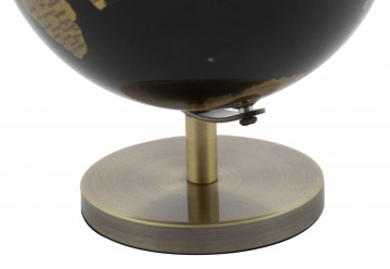 Decoratiune glob negru/bronz din metal, ∅ 13 cm, Globe Mauro Ferretti - Img 3