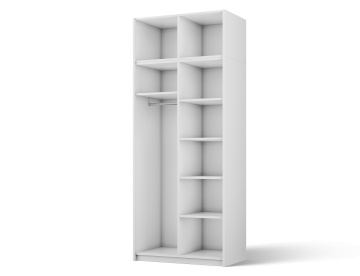 Dulap Alera II with top extension – Hinged – cu oglindă – 100x58x250 cm – Alb – Alera II with top extension – Hinged Dulap – Varianta 2 - Img 3