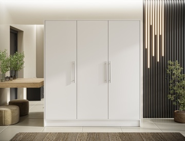 Dulap cu 3 usi Alarica 180x60x200 cm – Alb – imagine secundară de catalog