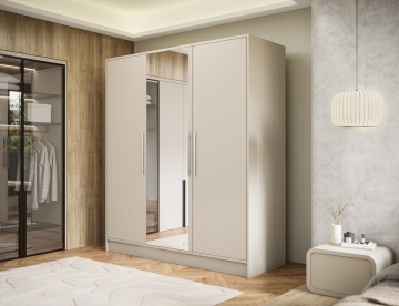 Dulap cu 3 usi si oglinda Alarica 180x60x200 cm – Cashmere – imagine alternativă de prezentare