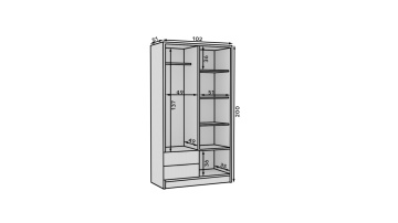 Dulap cu trei usi si oglinda, Norel, ADRK Furniture - Img 13