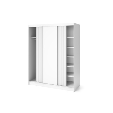 Dulap cu uși glisante Biancco III, 180x60x220 cm – Alb – cadru vizual suplimentar al produsului
