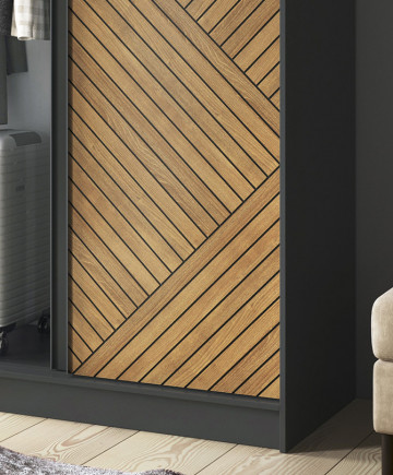Dulap cu uși glisante Marrphy II, 120x60x220 cm – Lemn – fotografie de produs din catalog