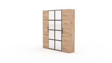 Dulap MALEN – cu oglindă – 205x55x220 cm – Stejar Artisan - Img 3