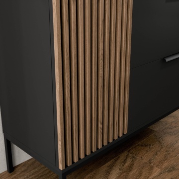 Dulapuri și vitrine Meorati 100 display cabinet negru – Negru - Img 13
