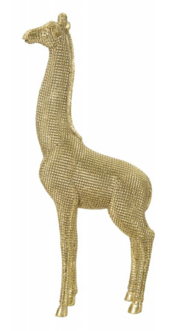 Figurina decorativa aurie din polirasina, 20x9,8x49 cm, Giraffe Mauro Ferretti - Img 2