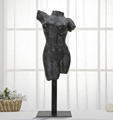 Figurina decorativa neagra din polirasina, 19x17x50 cm, Museum Woman Mauro Ferretti - Img 6