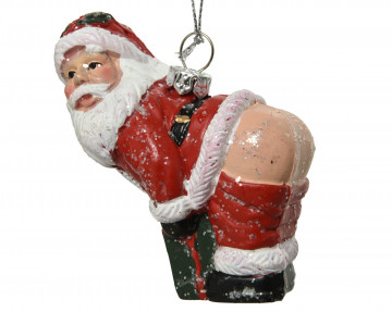 Glob Santa pants down, Decoris, 4x7.2x8 cm, plastic, multicolor - Img 2