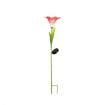 Lampa de gradina lily, Lumineo, 17x17x82.5 cm, metal, roz / alb - Img 1