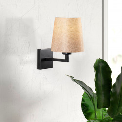 Lampa de perete opviq profil, 24x30 cm, E27, 100 W, negru / crem - Img 6