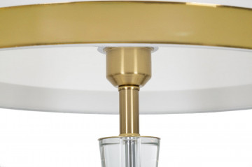 Lampadar auriu din metal si sticla, soclu E27, max 40W, Ø 40 cm, Cristal Mauro Ferreti - Img 3
