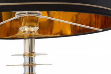 Lampadar auriu / negru din metal, ø 40 cm, soclu E27, Max 40W, Round Glam Mauro Ferreti - Img 4