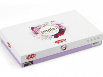 Lenjerie de Pat Bumbac 100% Poplin - Pat 1 Persoana - Hobby Home - Nazende Turquoise - HBP-38 - Img 2