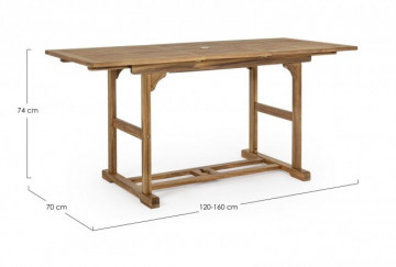 Masa din lemn, extensibila.120/160x70 cm, Noemi, Yes - Img 3