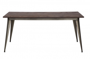 Masa dining maro din lemn de ulm si metal, 160 x 80 x 75 cm, Detroit Mauro Ferreti - Img 2
