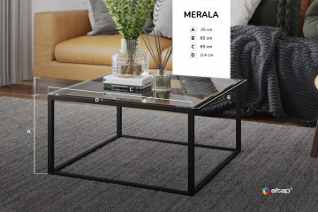 Măsuță de cafea Table Merala – Glass – fotografie de prezentare suplimentară