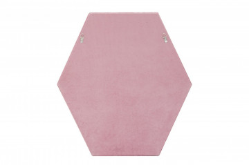 Oglindă decorativa roz din MDF si textil, 75 x 80 x 4 cm, Tony Mauro Ferreti - Img 3