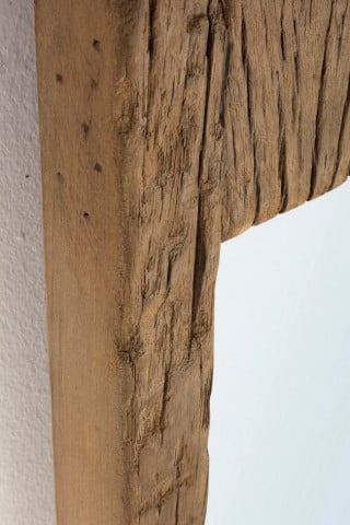 Oglinda dreptunghiulara maro din lemn reciclat, 90x25 cm, Rafter Bizzotto - Img 2