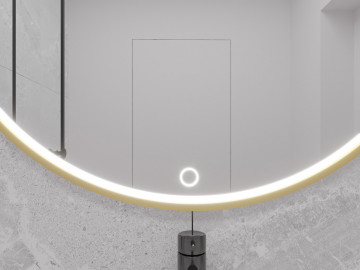Oglinda iluminata, 80x80x2 cm, Gerbinie L, Eltap - Img 6