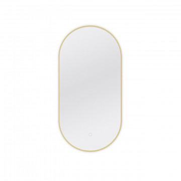 Oglinda ovala, iluminata, fara rama, 50x100x4 cm, Micedi, Eltap - Img 1