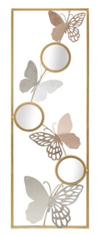 Panou decorativ multicolor din metal, 31x2x90 cm, Butterflies-B Mauro Ferretti - Img 1