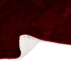 Patura fleece cu blanita Dark Red, Heinner Home, 127x150 cm, 100% poliester, visiniu - Img 3