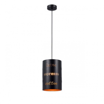 Pendul Coffee 2, Soclu E27, negru, Max 60W, Kelektron – cadru de catalog cu produsul