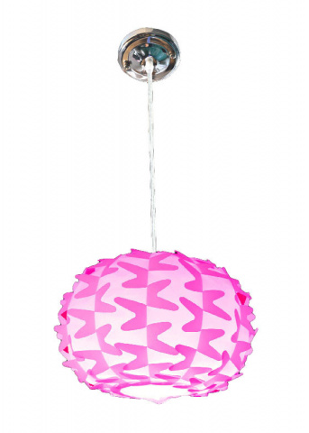 Pendul roz din plastic, ø 28 x h18 cm, soclu E27, Max 20W, Chip Mauro Ferreti - Img 1