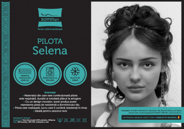 Pilota de iarna matlasata Selena Somnart, 150x200 cm, policotton imprimat, sezon rece, 400 g/mp - Img 4