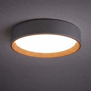 Plafoniera LED 64W, ø492 mm, Alb + Fag, Rigel, Kelektron – fotografie comercială a produsului