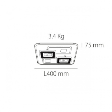 Plafonieră Kelektron Retro LED 85W pentru interior, alb-maro, garanție 3 ani, SKU 20 7 06 085 CF 0038A