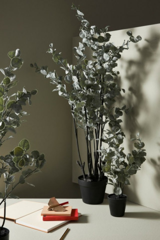Planta artificiala decorativa cu ghiveci, 40 cm, Eucalipt Bizzotto - Img 2