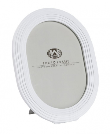 Rama foto alba din sticla si rasina, 20 x 2 x 25 cm, Ovally Mauro Ferreti