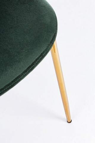 Scaun dining verde inchis din catifea si metal, Terry Bizzotto - Img 8