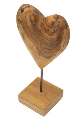 Sculptură Dobu din Teak Reciclat, 20x12x37 cm, Mauro Ferretti - Img 3