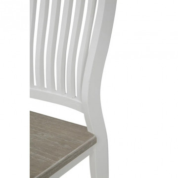 Set 2 scaune dining albe din MDF si lemn de Paulownia, 48 x 43 x 93 cm, Tolone Mauro Ferreti - Img 7