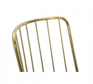 Set 2 scaune dining aurii din metal si catifea, 56 x 47 x 82 cm, Cage Mauro Ferreti - Img 6